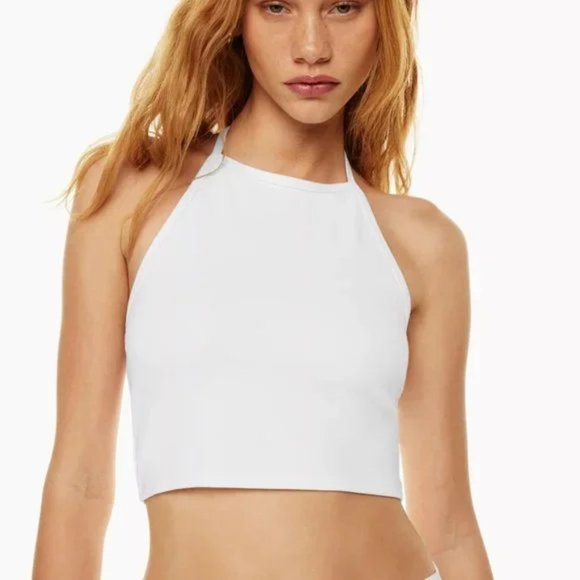 Aritzia Tops - Aritzia White Halter Crop Top - NWT!